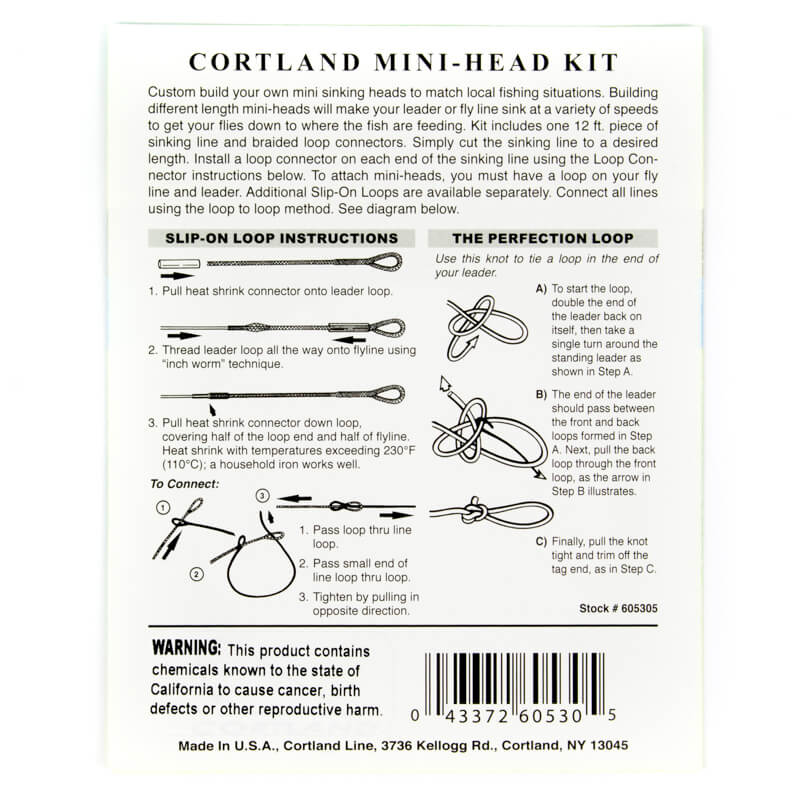 Cortland Mini-Head Kits 12 Ft Speed 9