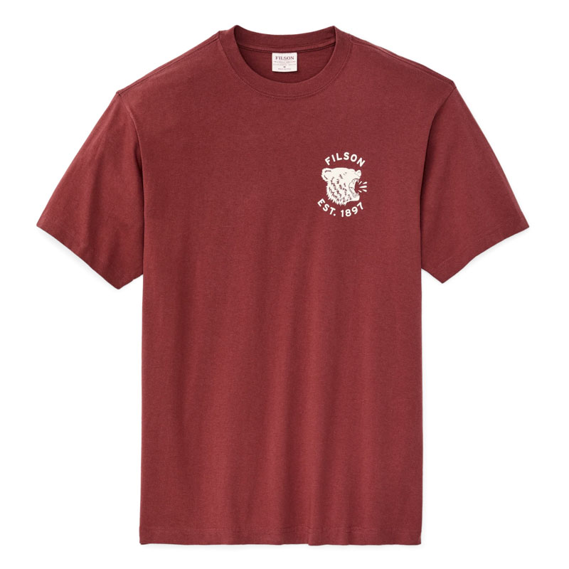 Filson Bear Graphic T-Shirt Chili Oil