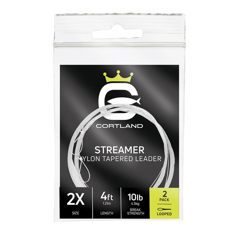Cortland Streamer Tapered Leader 2 Pack 4ft