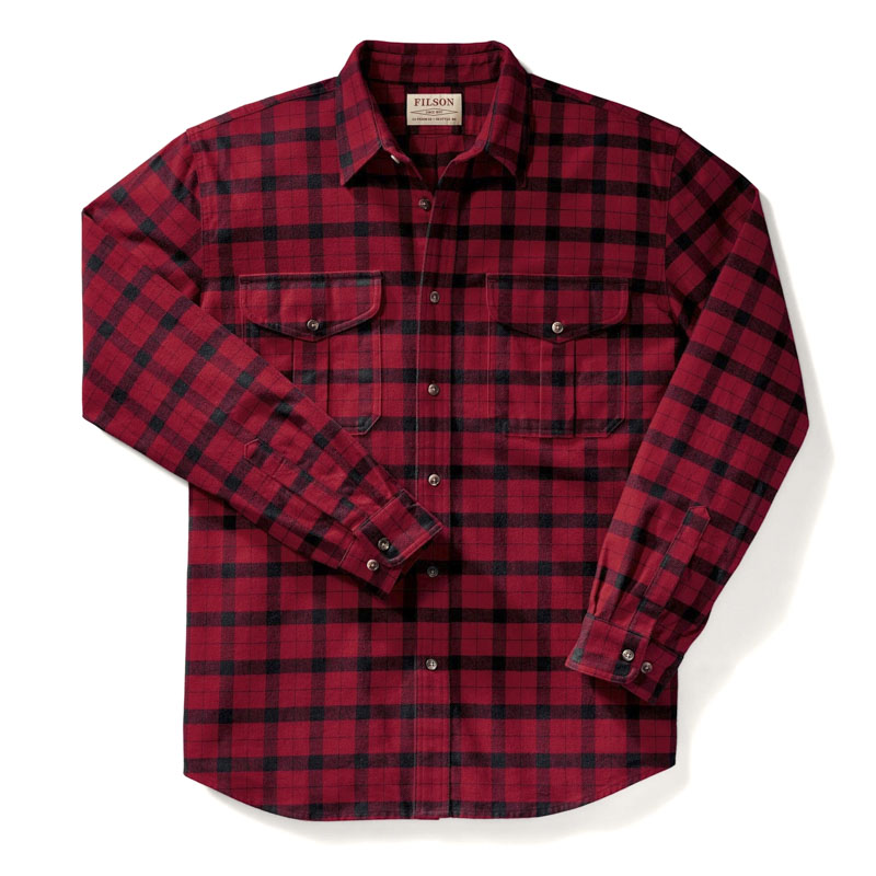 Filson Alaskan Guide Shirt Red Black Plaid