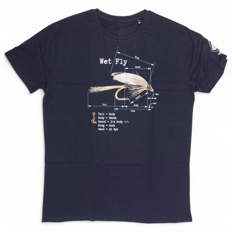 Will They Bite Wet Fly T-Shirt Blue