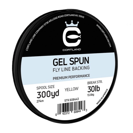 Cortland Gel Spun Backing Yellow