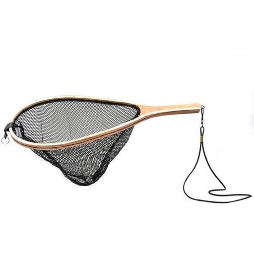 [664043] Cortland Teardrop Net Wooden Black Mesh