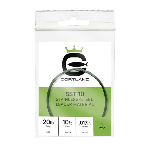 Cortland SST 10 Stainless Steel Green 10 Ft