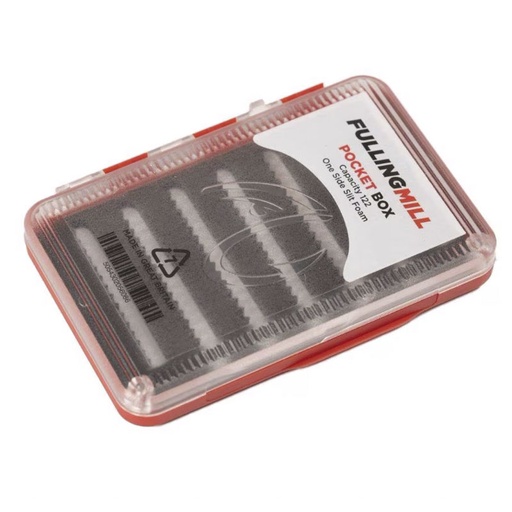 [1800R] Fulling Mill Scatola Porta Mosche Pocket Rossa